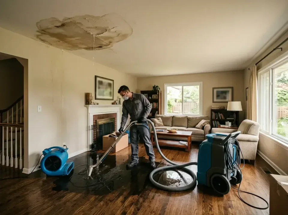 attic-pipe-burst-ceiling-drip-008 — frequently asked questions, Water Damage Restoration & Carpet Care in Clinton, IL